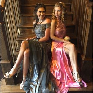 Pink two piece dress